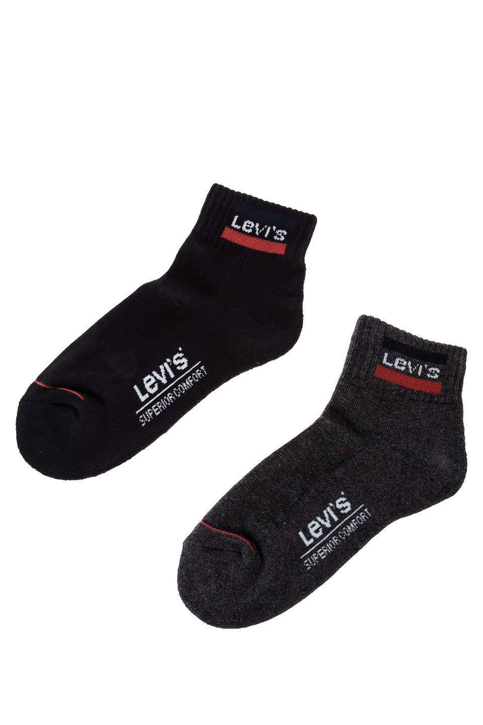 

Комплект носков мужских Levi’s® 3715701480 серые 39-42 US, Черный, 3715701480