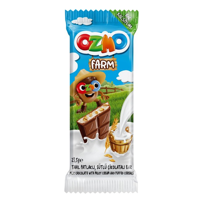 Шоколад Ozmo Farm с молочной начинкой и злаками 23,5 г