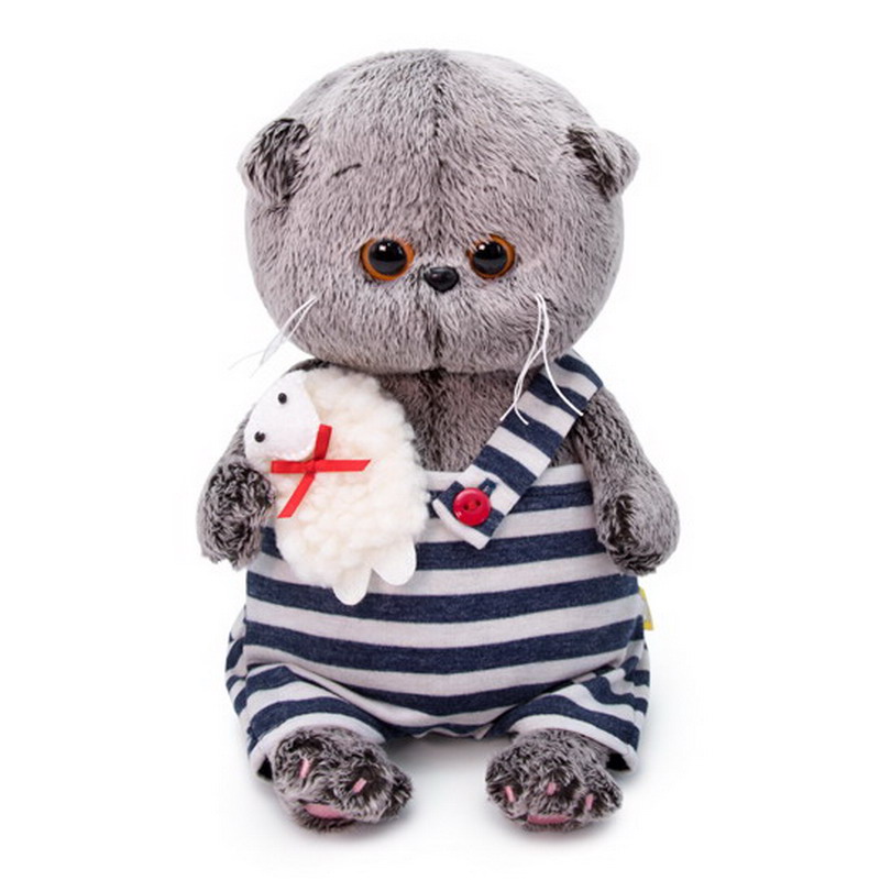 фото Мягкая игрушка budi basa басик baby с овечкой, 20 см