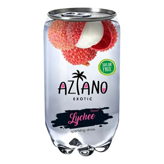 Газированный напиток Aziano Lychee личи 0,35 л