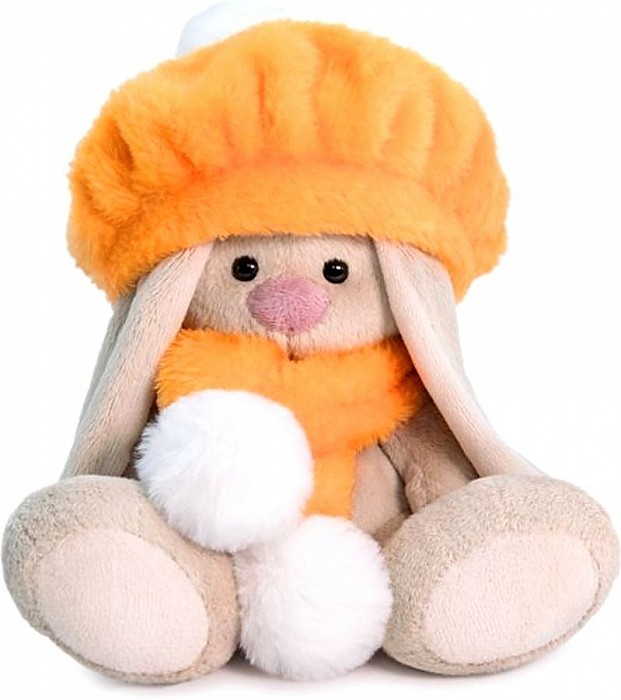 фото Мягкая игрушка budi basa зайка ми в оранжевом берете, 15 см