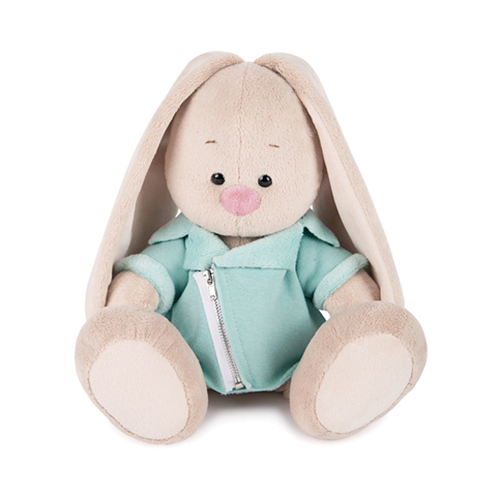 

Мягкая игрушка BUDI BASA Зайка Ми в голубой меховой курточке, 18 см