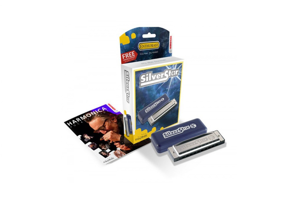 Губная гармоника диатоническая HOHNER Silver Star 504/20 Small box A 100026262452 серебристый,  черный