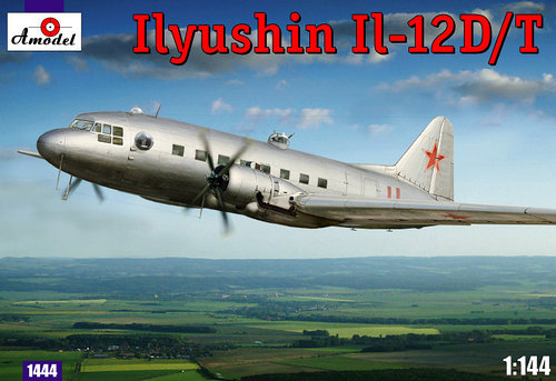 

Сборная модель Amodel 1/144 Самолет Ил-12Д/Т 1444