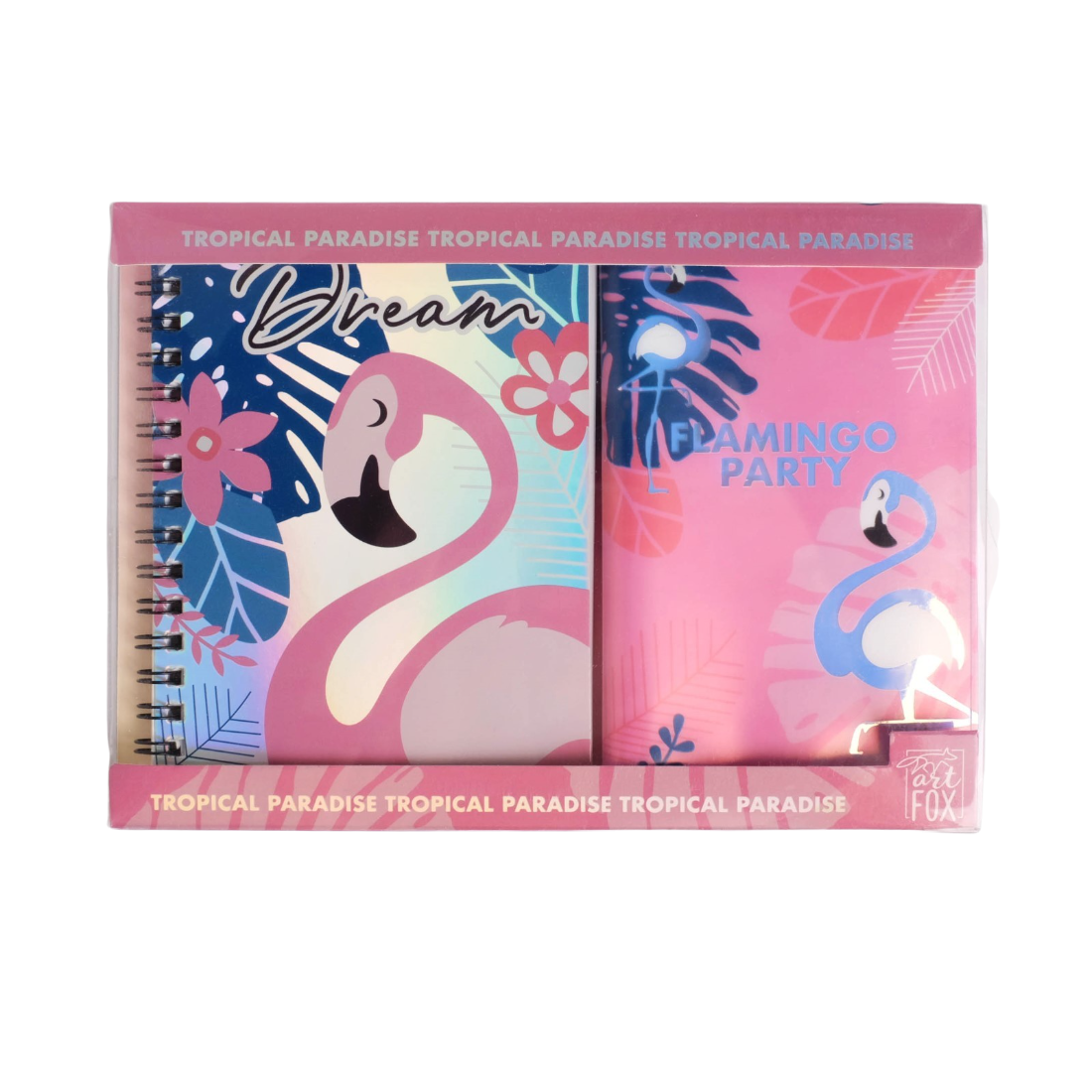 

Набор Flamingo: ежедневник 40л, паспортная обложка, Розовый, Tropical