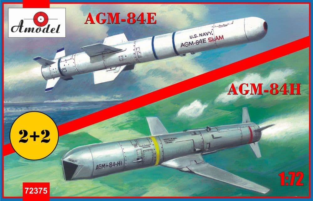 фото Сборная модель amodel 1/72 крылатая ракета agm 84e/84h 72375