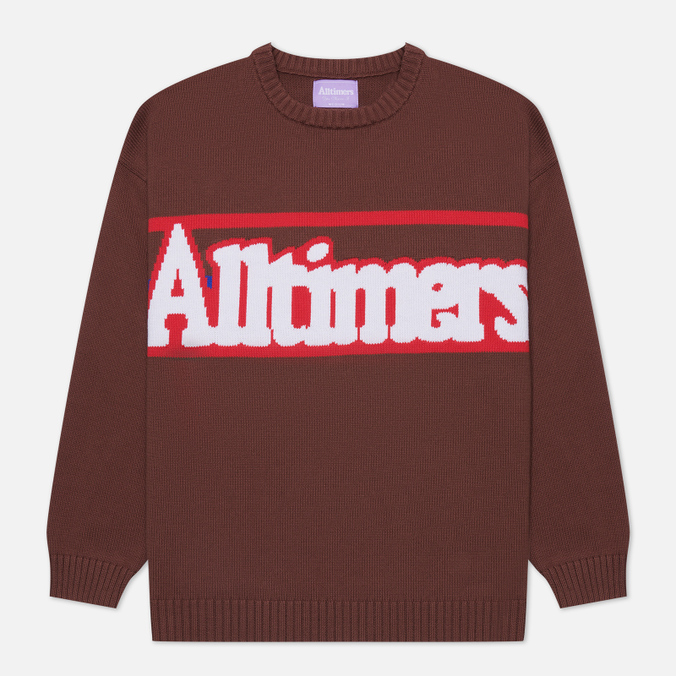 Мужской свитер Alltimers Broadway Knit коричневый, Размер XL