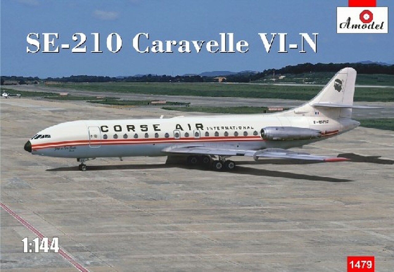 

Сборная модель Amodel 1/144 Самолет КАРАВЕЛЛА (CARAVELLE) VI-N 1479