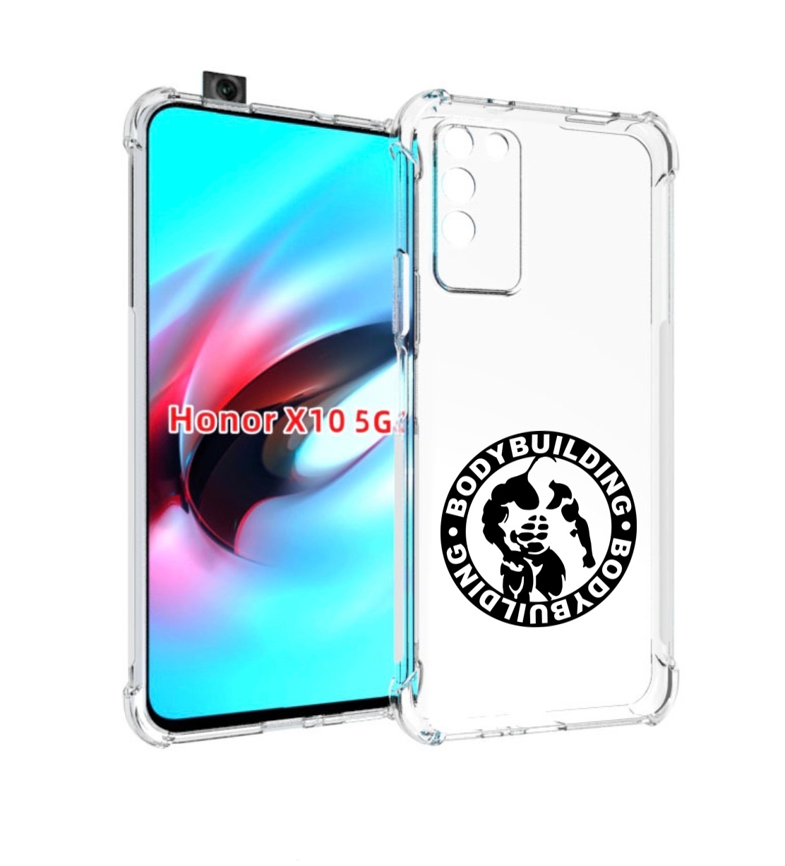 

Чехол MyPads бодибилдинг для Honor X10, Прозрачный, Tocco
