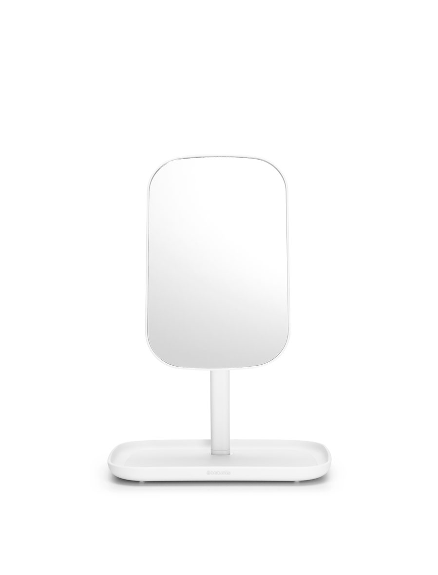 Зеркало с подставкой Brabantia ReNew, белый косметическое зеркало на подставке kleine wolke multi mirror clear 13 8х1 2х24 5 см цвет прозрачный