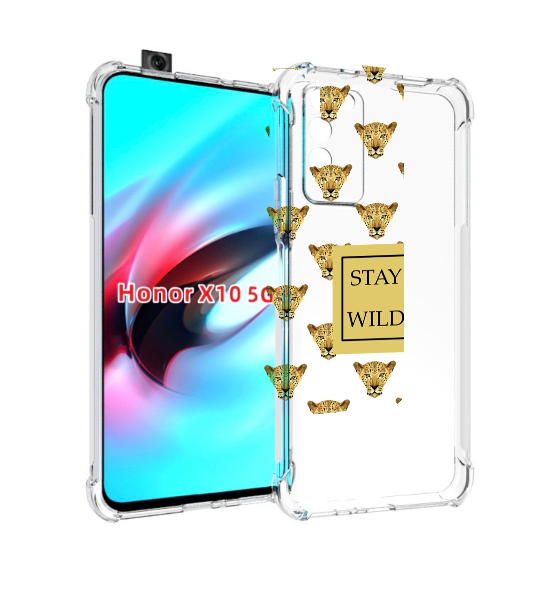 Чехол MyPads леопард-вайлд для Honor X10
