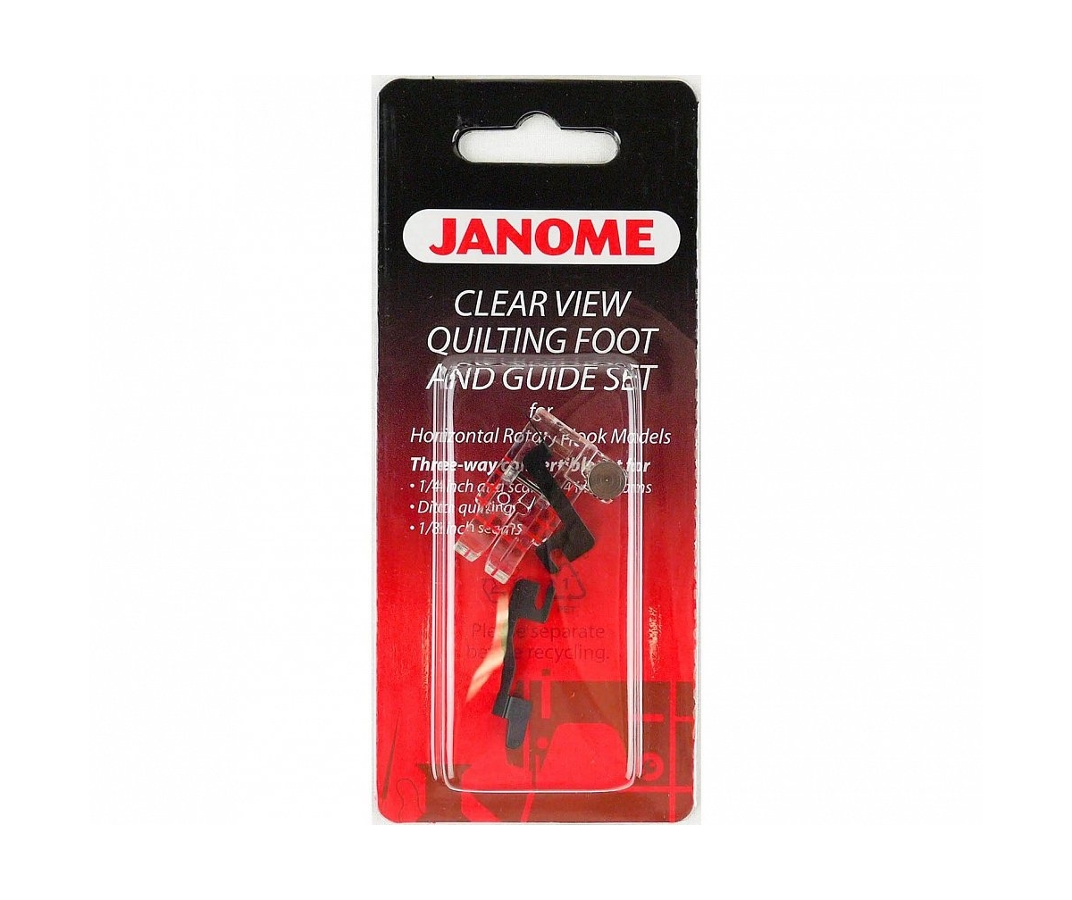 Лапка Janome для квилтинга прозрачная прямострочная, 7 мм лапка janome для квилтинга открытая пластик 7 мм