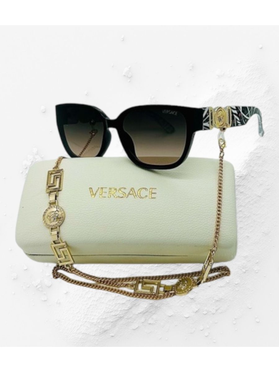 Солнцезащитные очки женские Versace черные