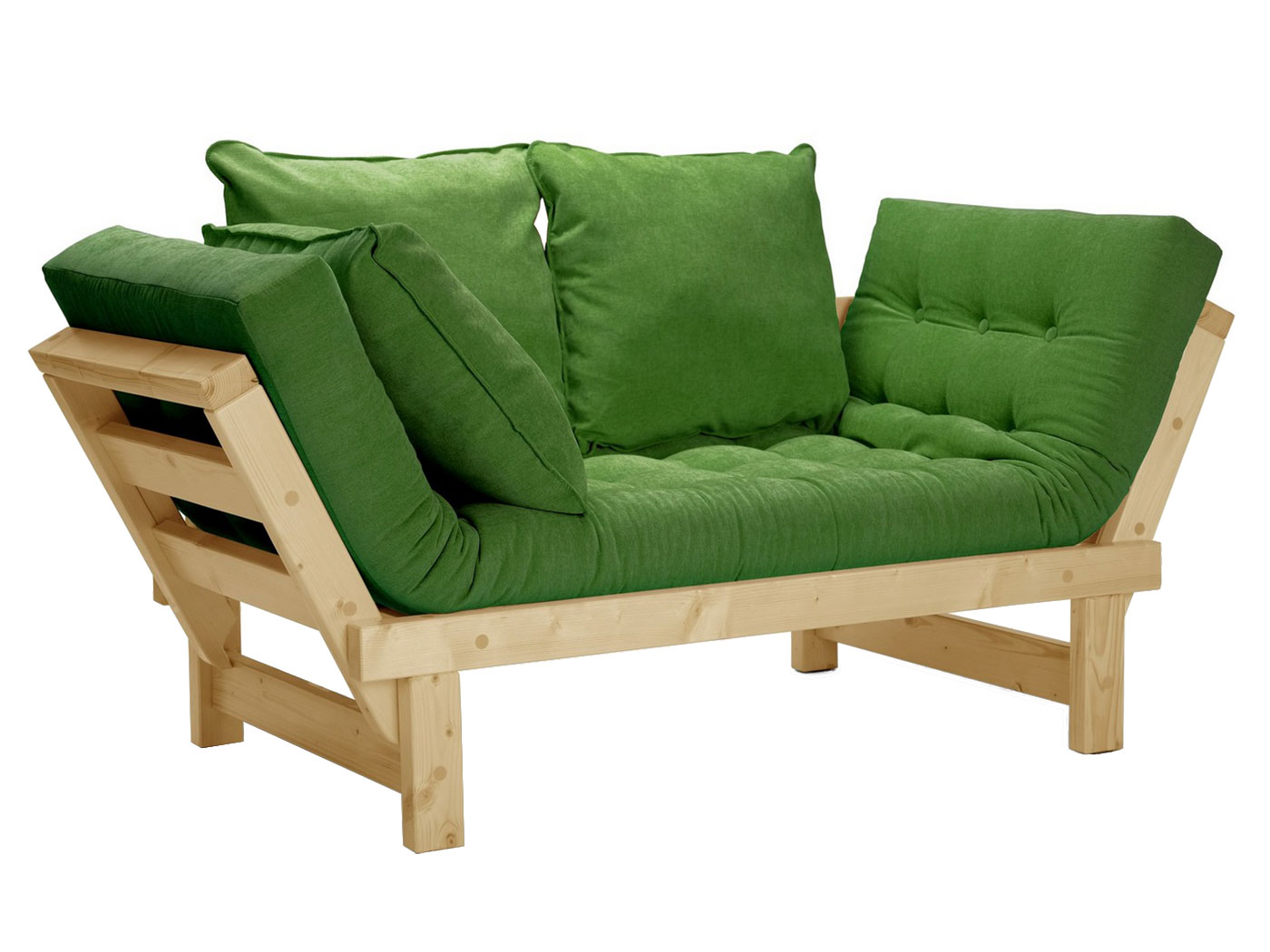 фото Диван-кровать андерсон свен, сосна натуральная/зеленый