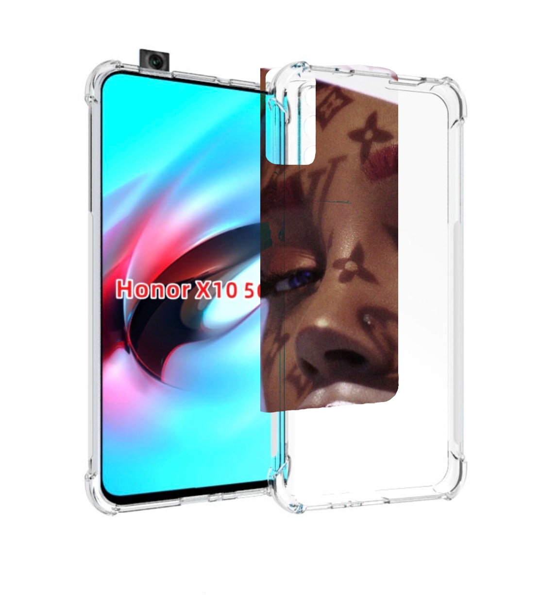 

Чехол MyPads лицо девушки тень женский для Honor X10, Прозрачный, Tocco