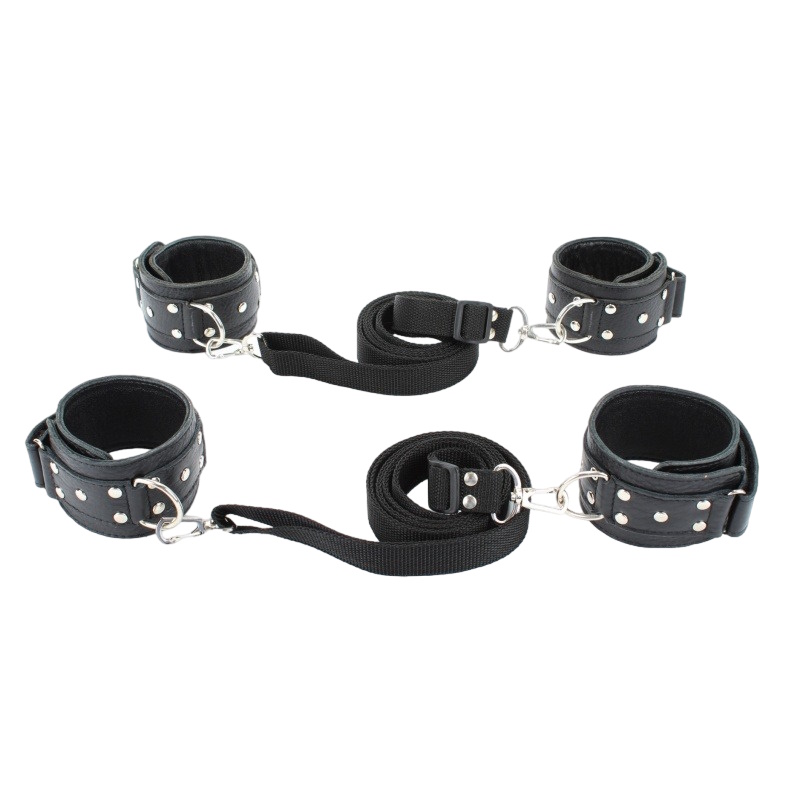 Набор эротических игр BDSM Арсенал фиксаторы для рук и ног на кровать