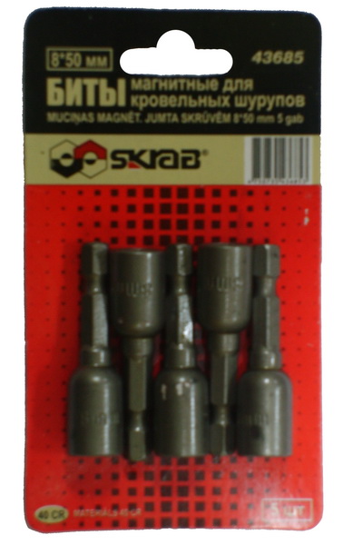 

Биты кровельные 8х50 5шт. Skrab 43685