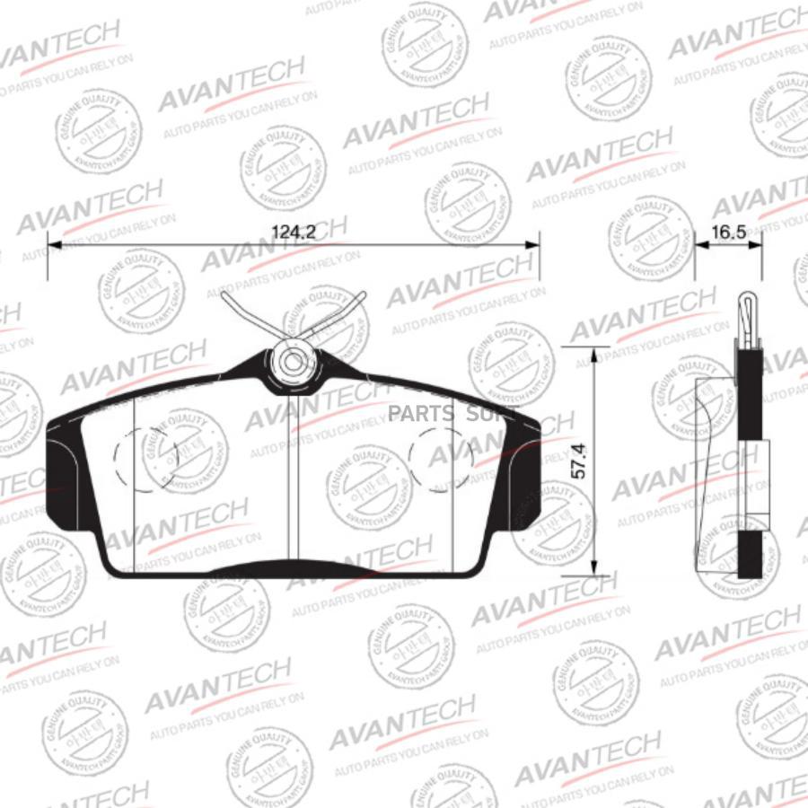 

Комплект тормозных колодок AVANTECH AV728