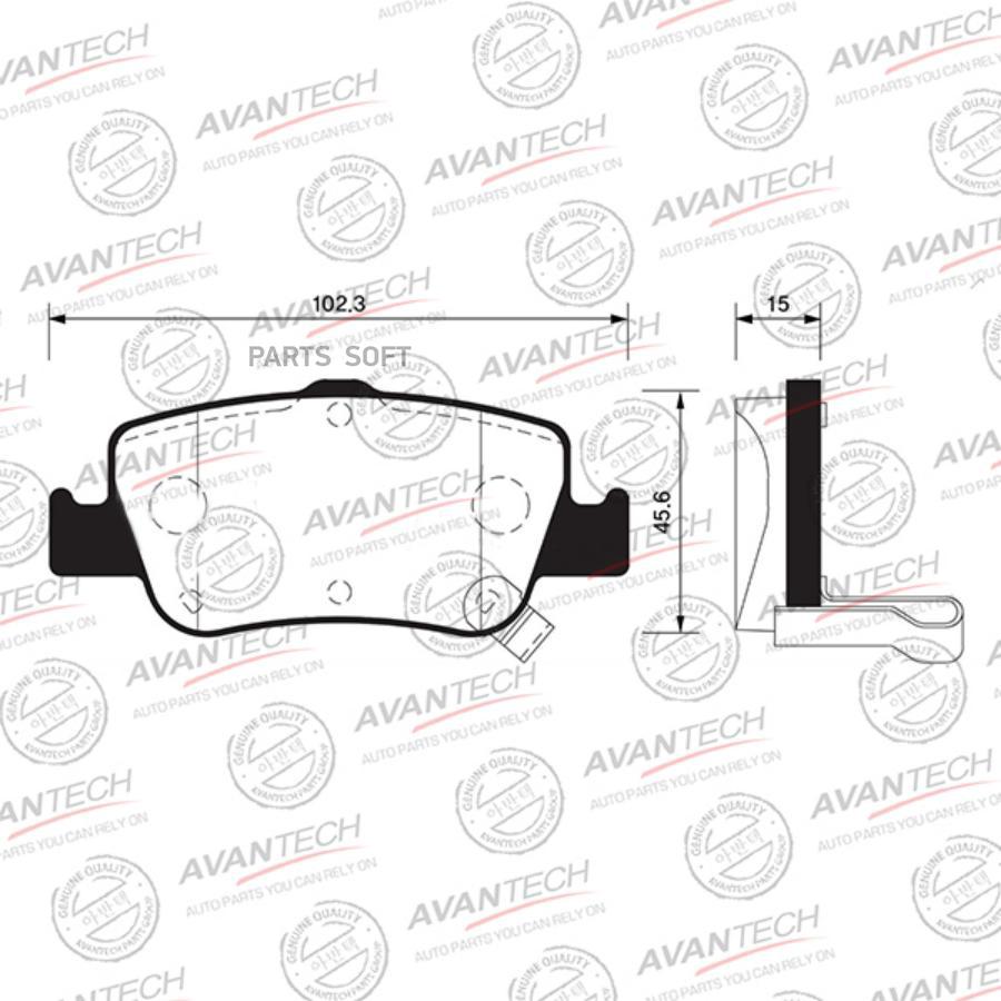 

Тормозные колодки AVANTECH дисковые AV823