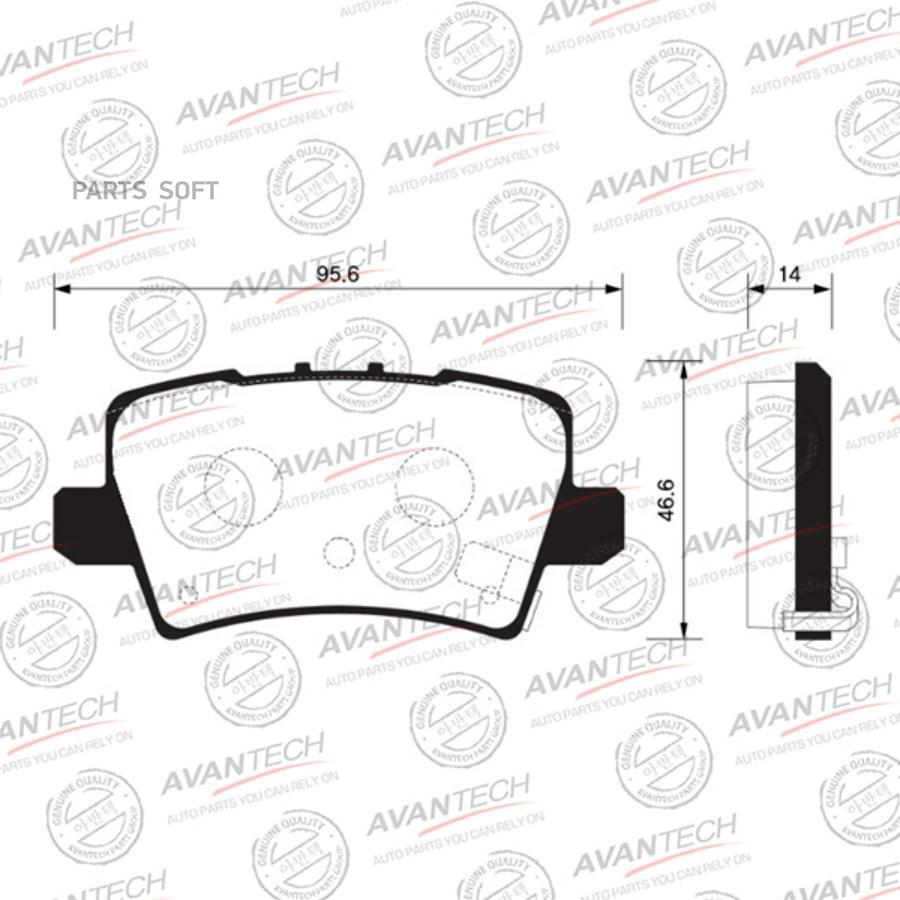 Тормозные колодки AVANTECH дисковые AV570