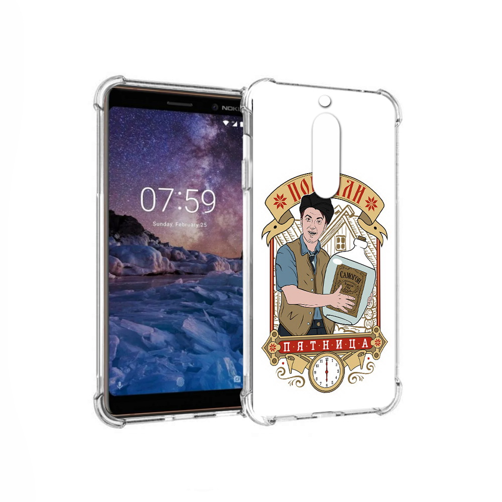 

Чехол MyPads Tocco для Nokia 7 Погнали пятница (PT95887.123.137), Прозрачный, Tocco