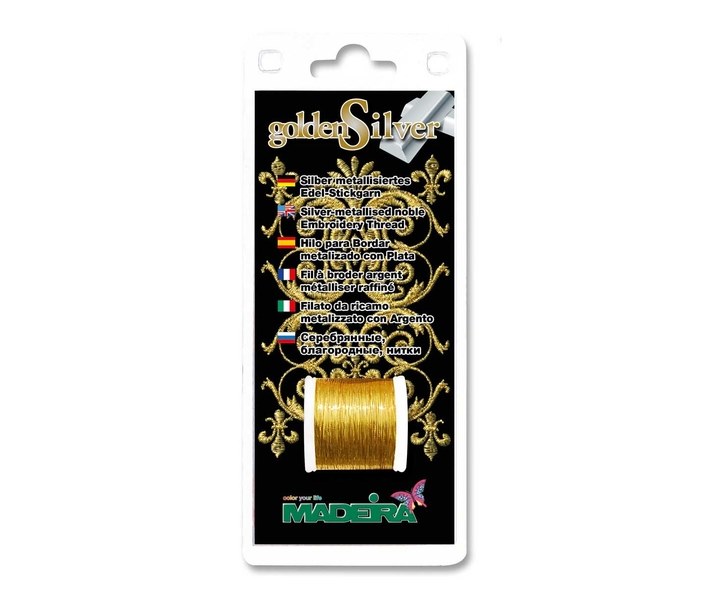 

Нитки для вышивания и отделки GoldenSilver (100м) золотой, Золотистый