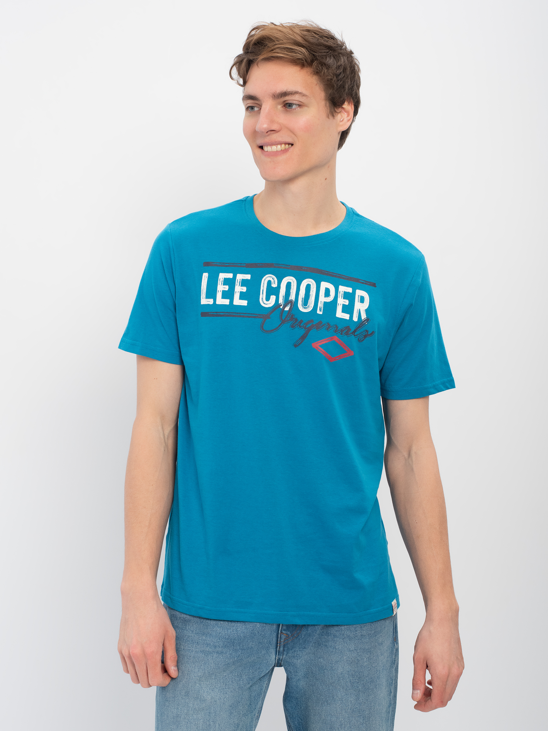 

Футболка мужская Lee cooper MT2A120476BS2LC3-MB синяя M, MT2A120476BS2LC3-MB