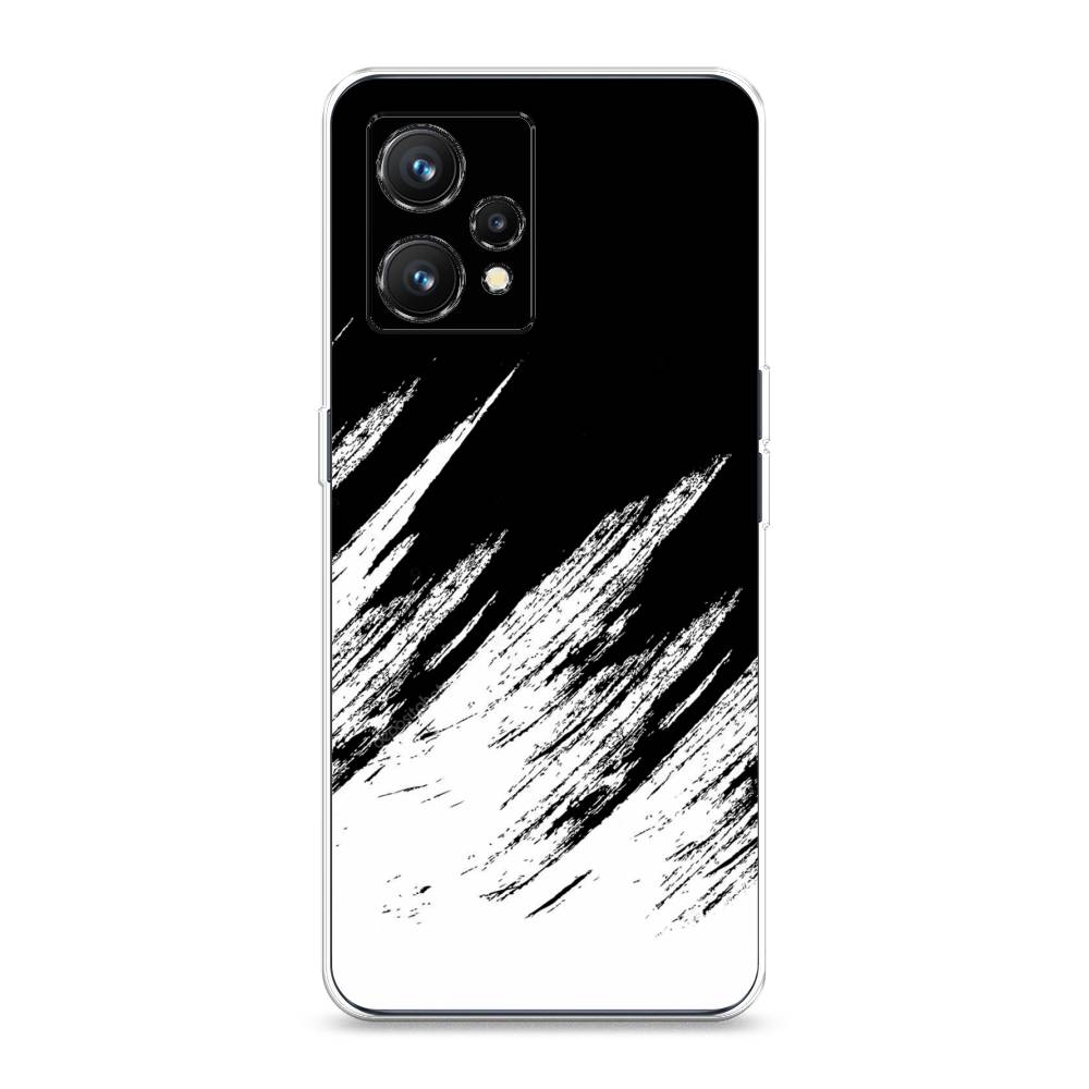 фото Силиконовый чехол "черно белые брызги" на realme 9 awog