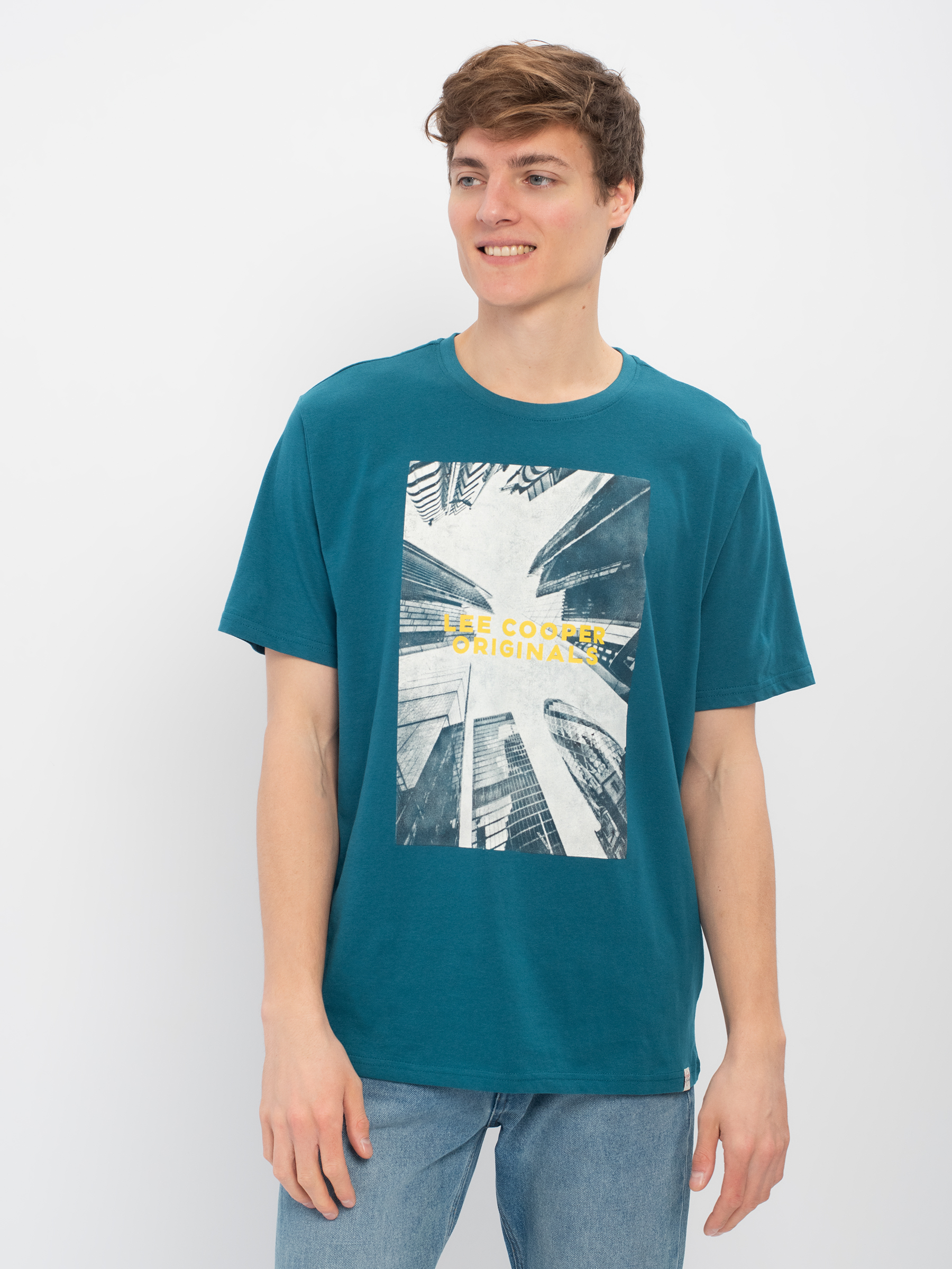 

Футболка мужская Lee cooper MT2A120479BS2LC3-CB синяя S, MT2A120479BS2LC3-CB