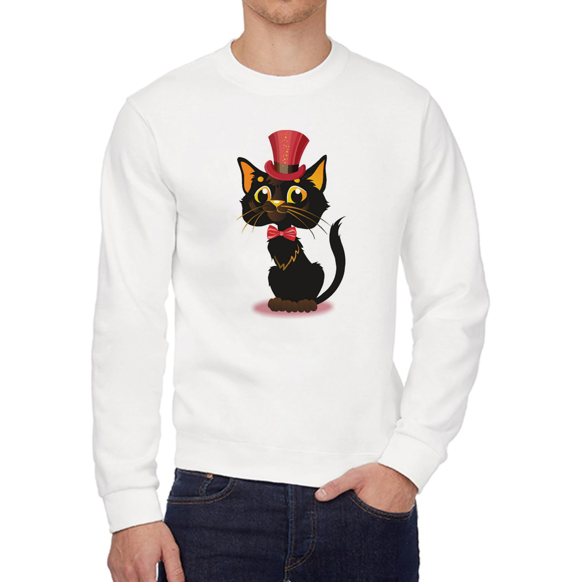 

Свитшот мужской CoolPodarok Кот есть пара белый 54 RU, W0113933