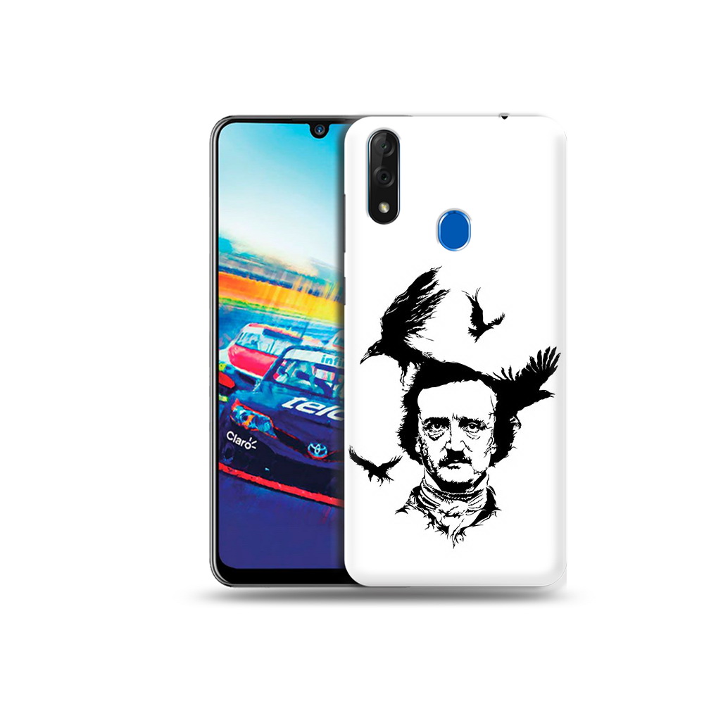 

Чехол MyPads Tocco для ZTE Blade V10 Эдгар Аллан черно белый (PT136503.455.204), Прозрачный, Tocco