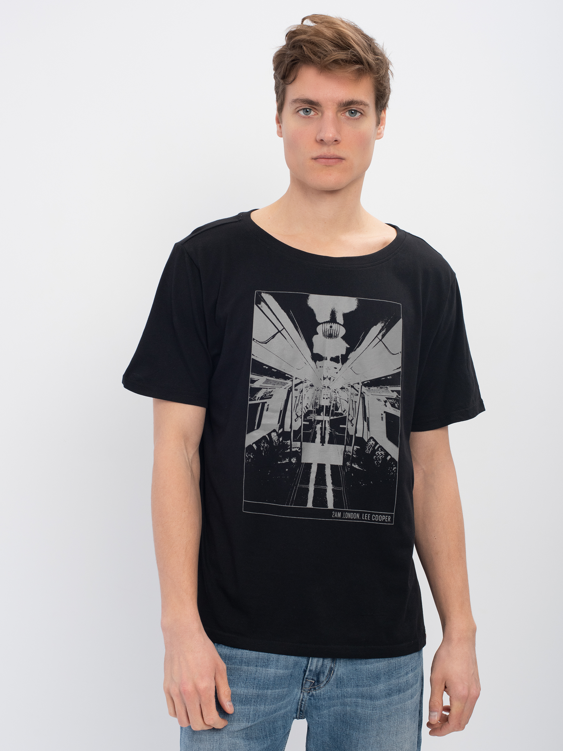 

Футболка мужская Lee cooper MT2A120480BS2LC1-BLK черная S, MT2A120480BS2LC1-BLK