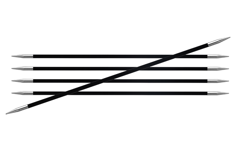 

Спицы для вязания Knit Pro Karbonz чулочные 20 см - 2,5 мм (Комплект 5 шт.), Черный, Karbonz