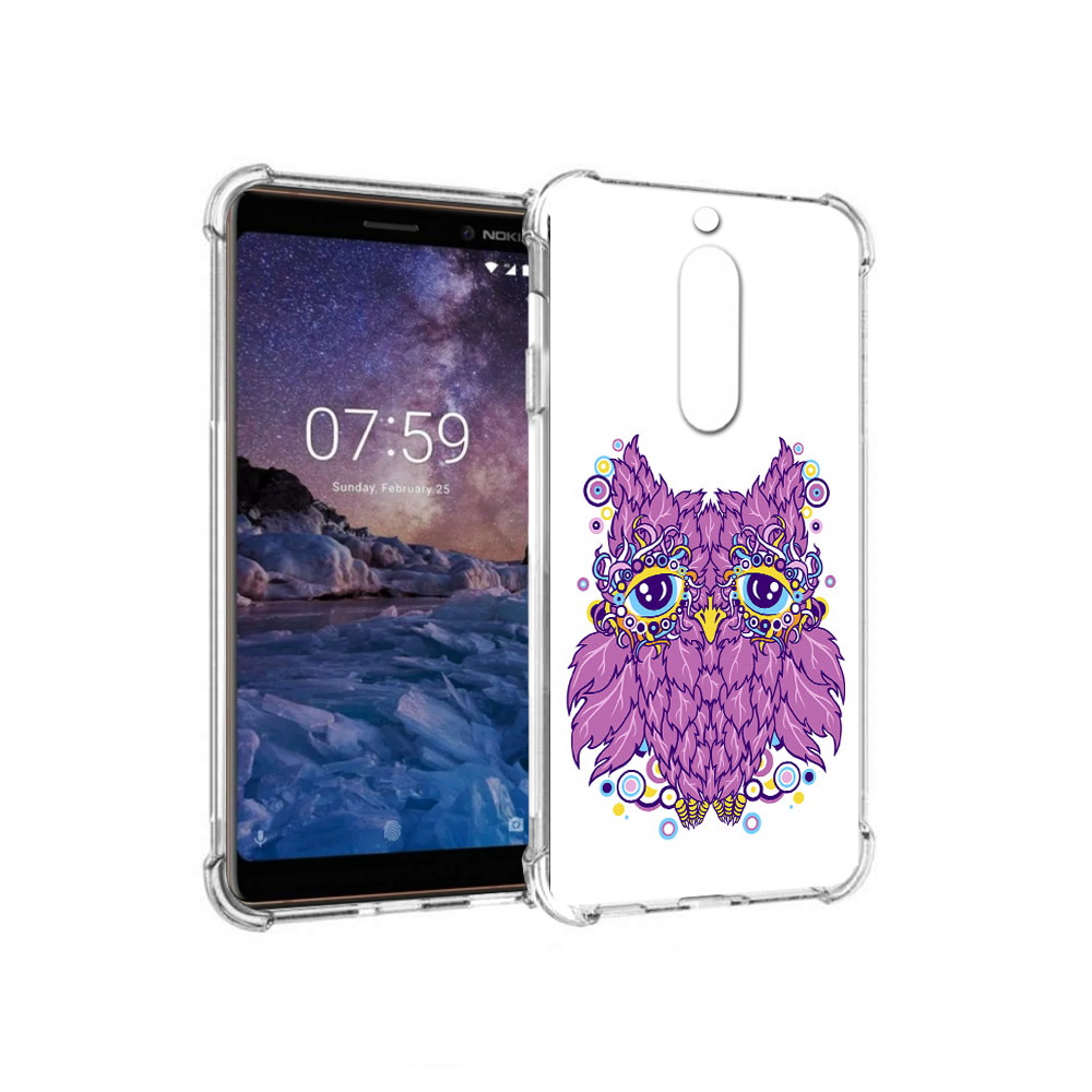 

Чехол MyPads Tocco для Nokia 7 Розовая сова (PT95887.123.147), Прозрачный, Tocco