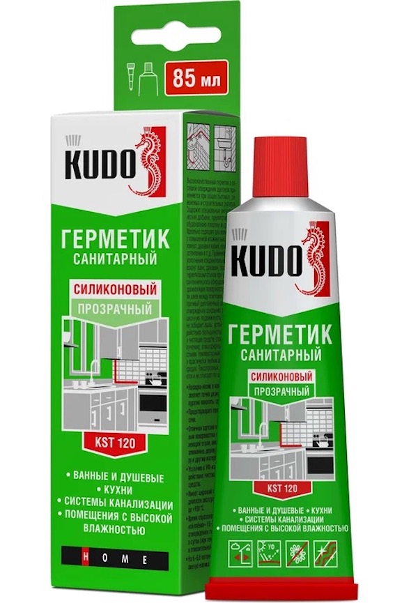 

Герметик KUDO KST-120 силиконовый санитарный прозрачный, в тюбике 85 мл KUDO KUDO KST-120