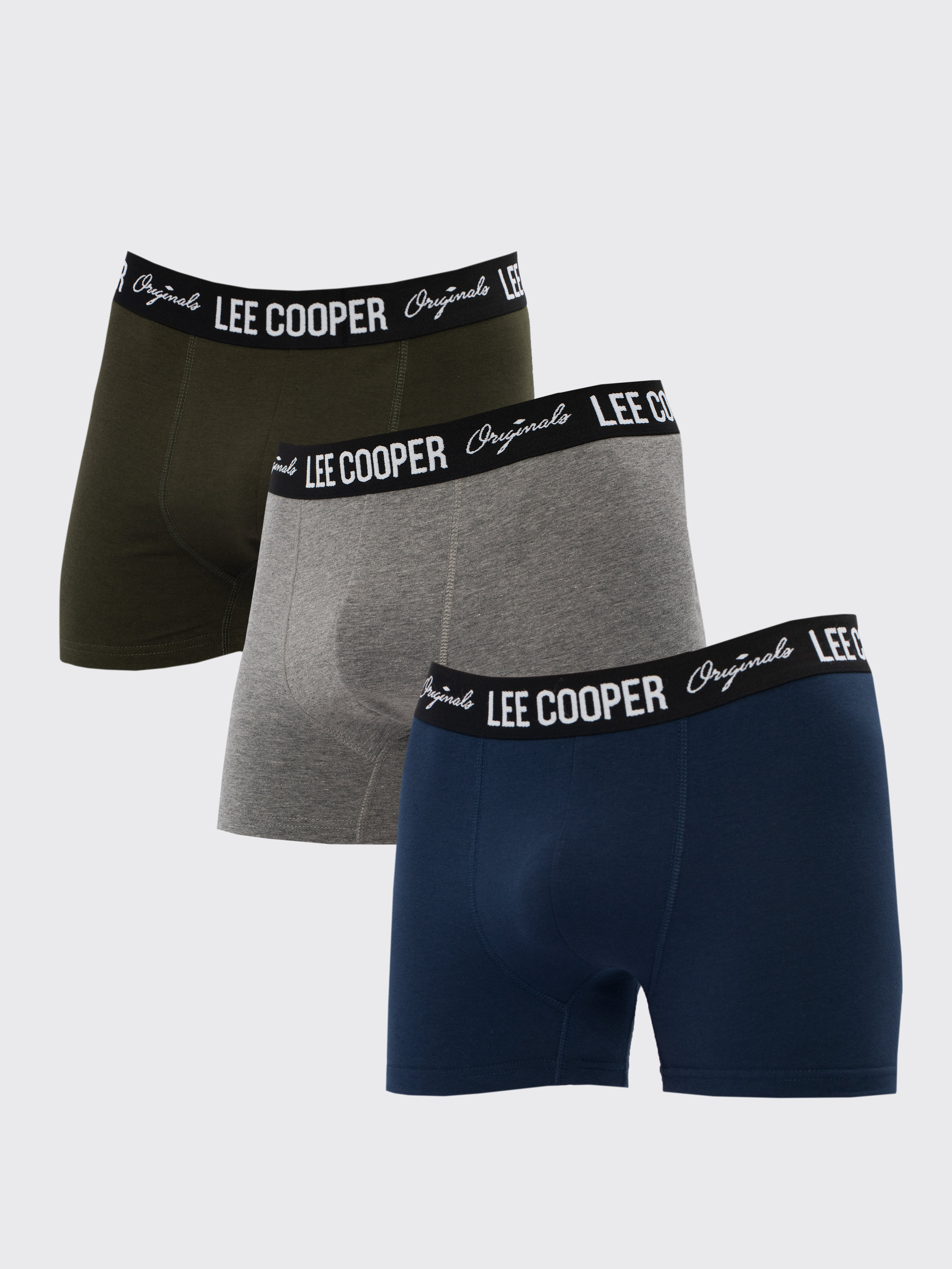 

Комплект трусов мужских Lee cooper MT2T120534AS2LC1-AS синих; серых; хаки XL, MT2T120534AS2LC1-AS