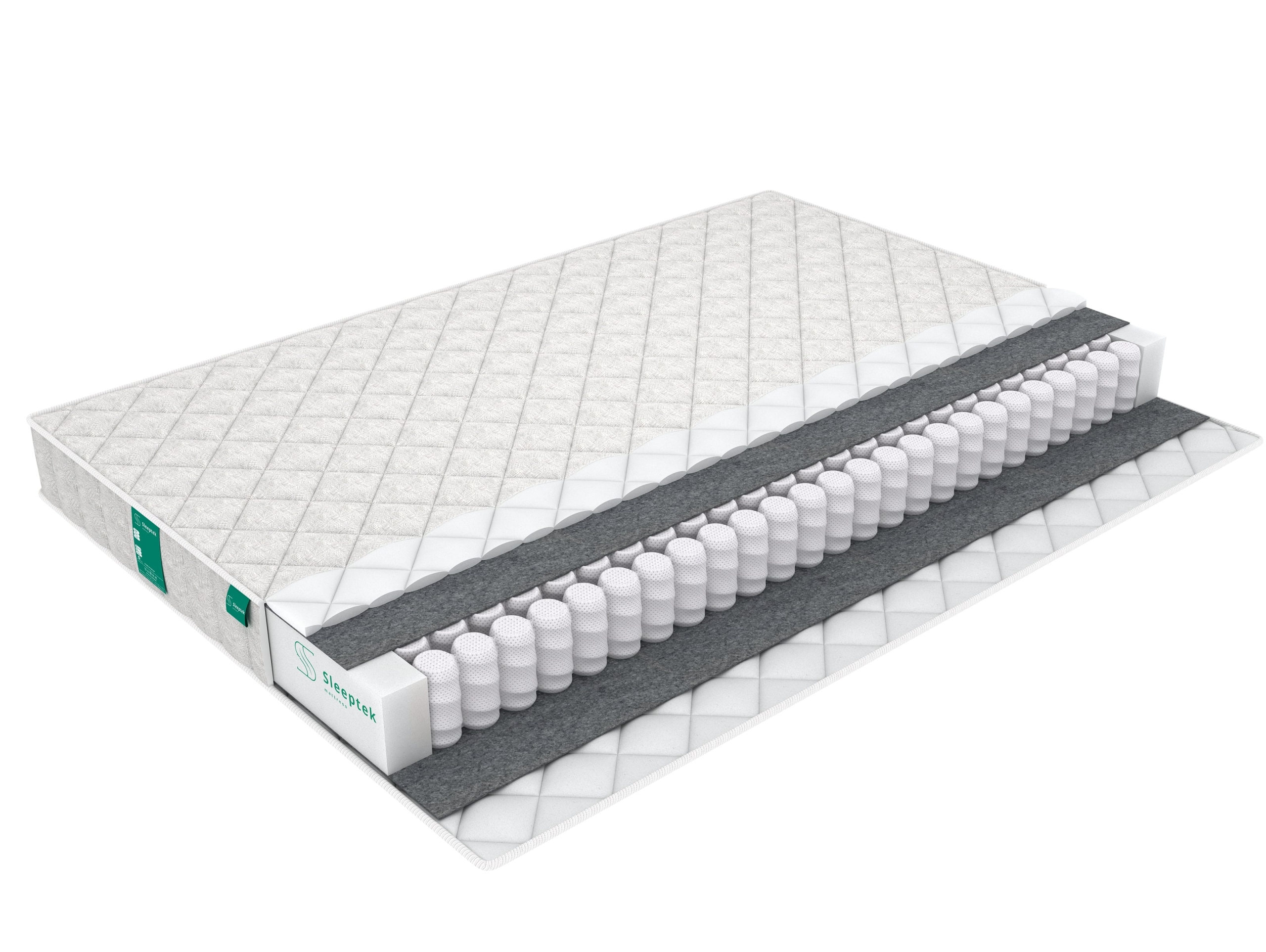 

Матрас Sleeptek Start 1000 130х220, Бежевый;белый;серый;серебристый, Start 1000