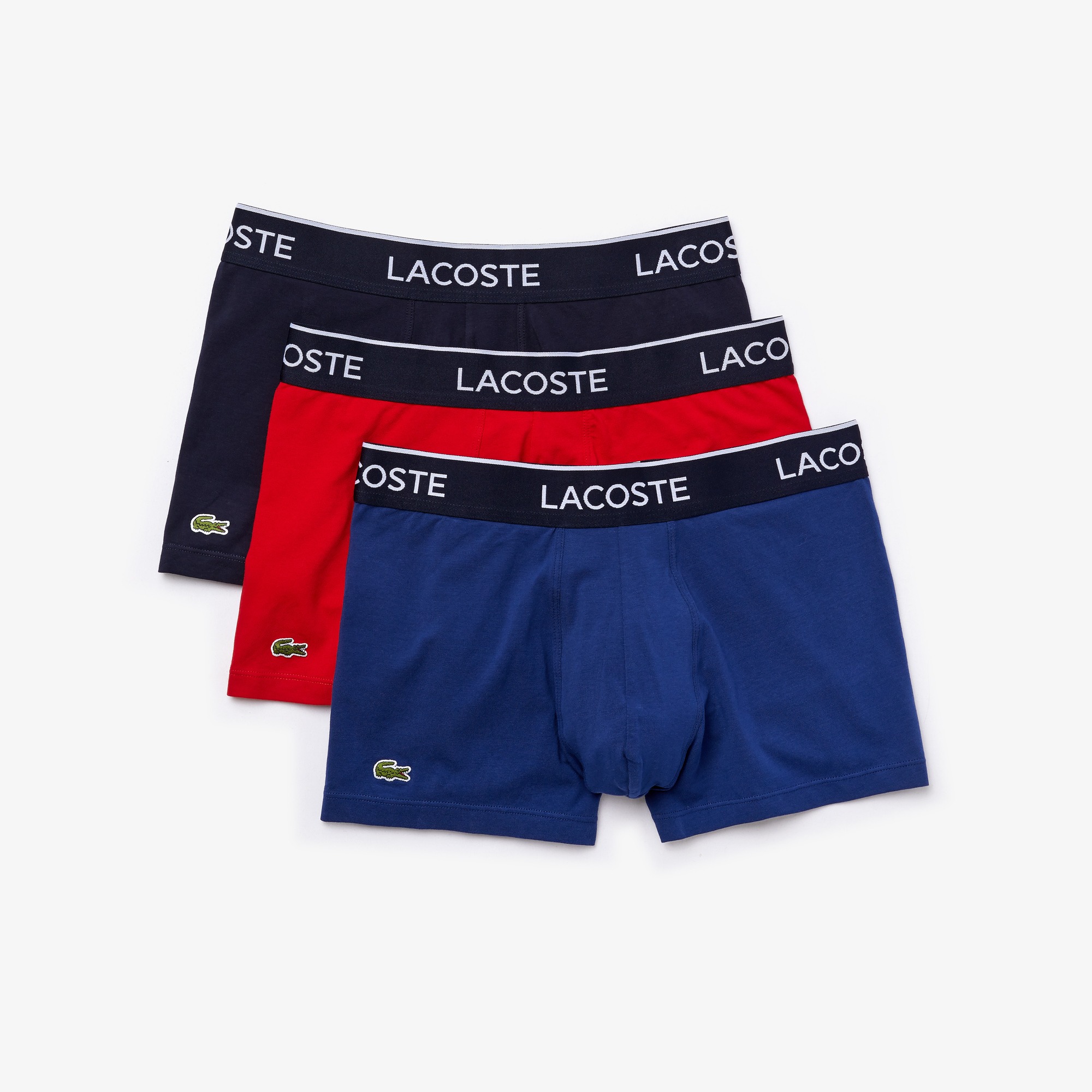 

Комплект трусов мужских Lacoste 5H3389W64 синих; красных XS, 5H3389W64