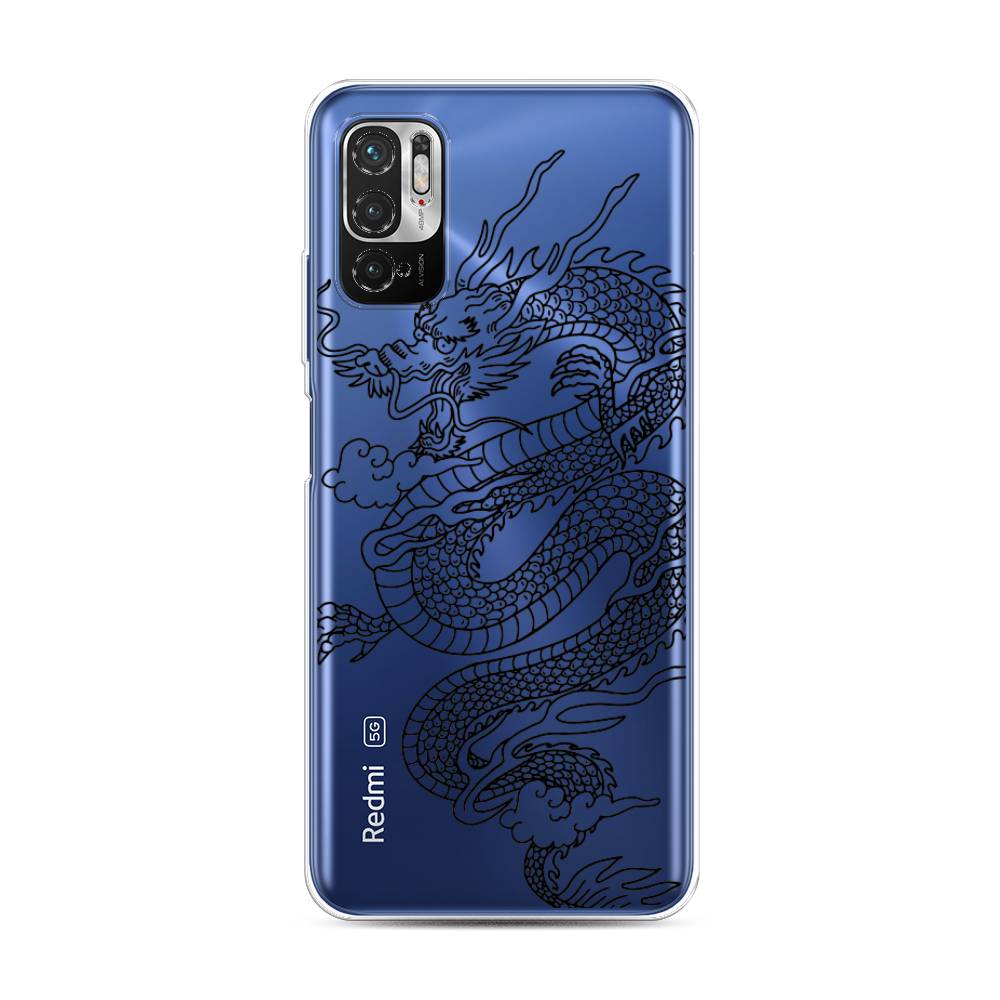 

Чехол на Xiaomi Redmi Note 10T/Note 10 5G/Poco M3 Pro "Большой китайский дракон", Черный;серый, 310750-1