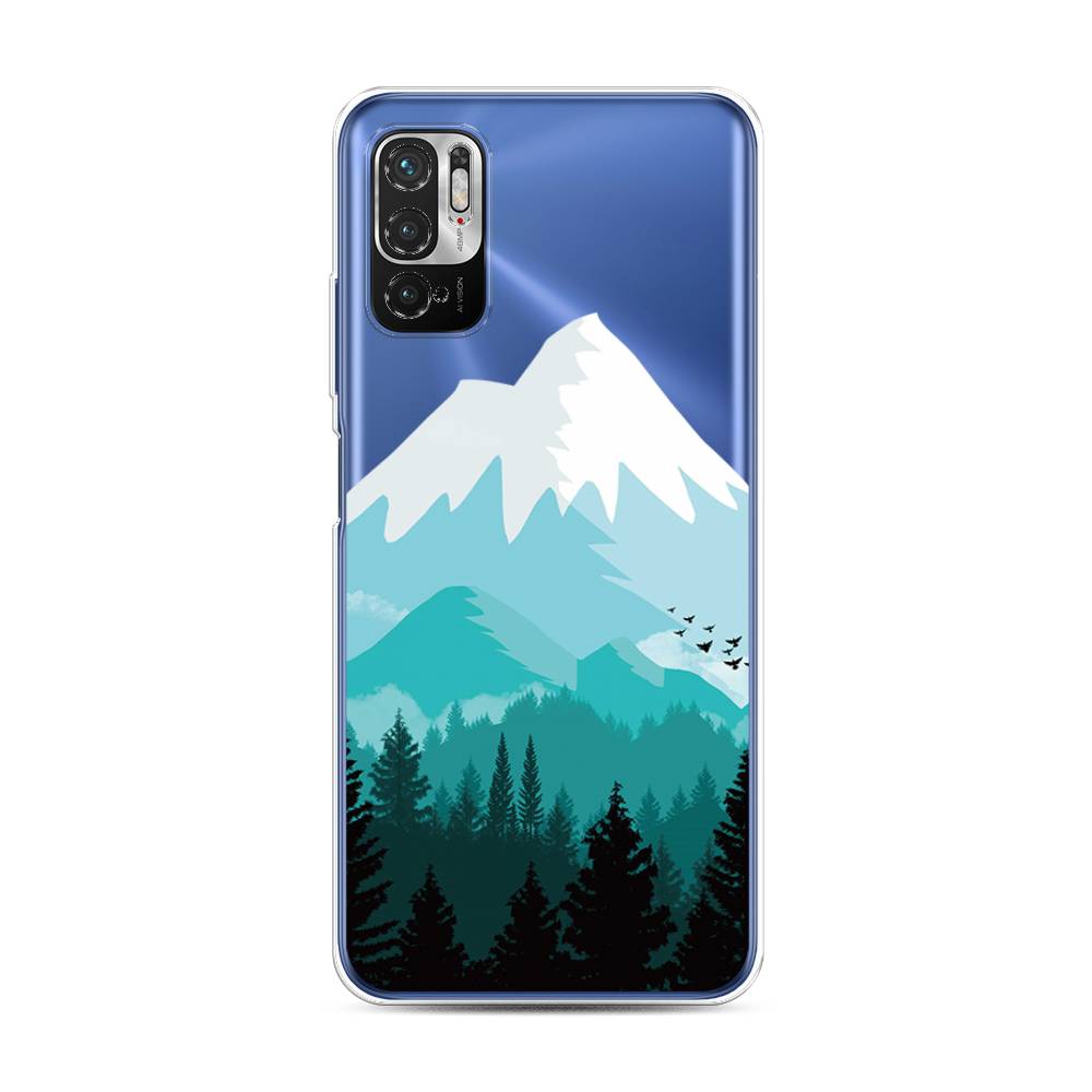 

Чехол на Xiaomi Redmi Note 10T/Note 10 5G/Poco M3 Pro "Синяя снежная гора", Белый;голубой, 310750-2