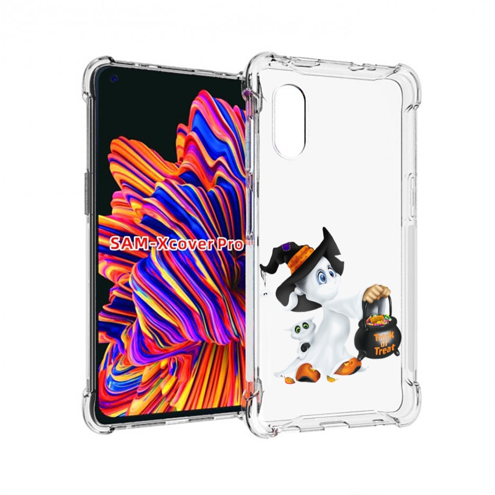 

Чехол MyPads Маленький призрак для Samsung Galaxy Xcover Pro 1, Прозрачный, Tocco