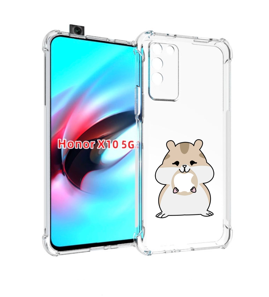 

Чехол MyPads любитель-яблок детский для Honor X10, Прозрачный, Tocco