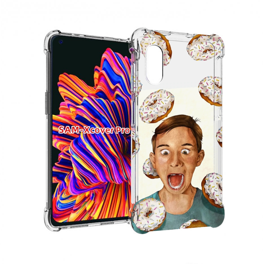 

Чехол MyPads Бешенные-пончики для Samsung Galaxy Xcover Pro 1, Прозрачный, Tocco