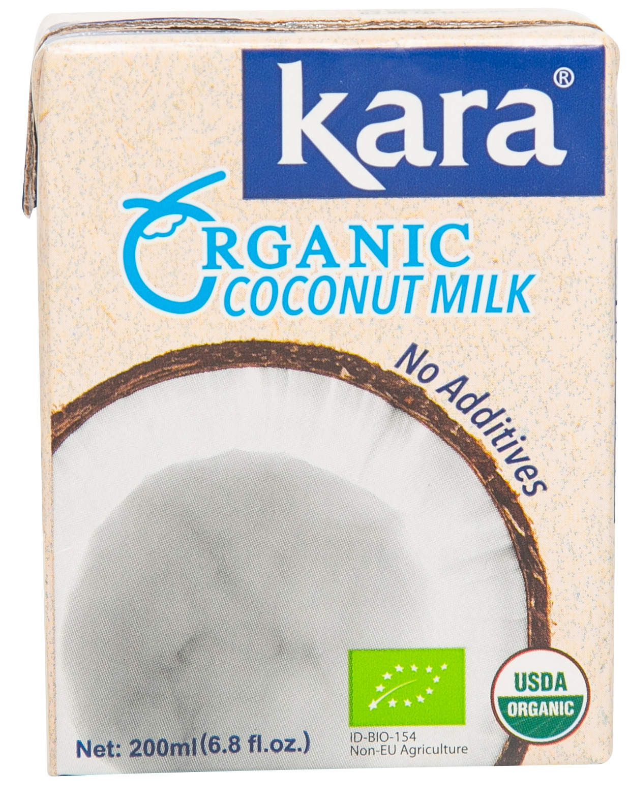 Кокосовое молоко Кara Organic , ж.17%  200 мл.