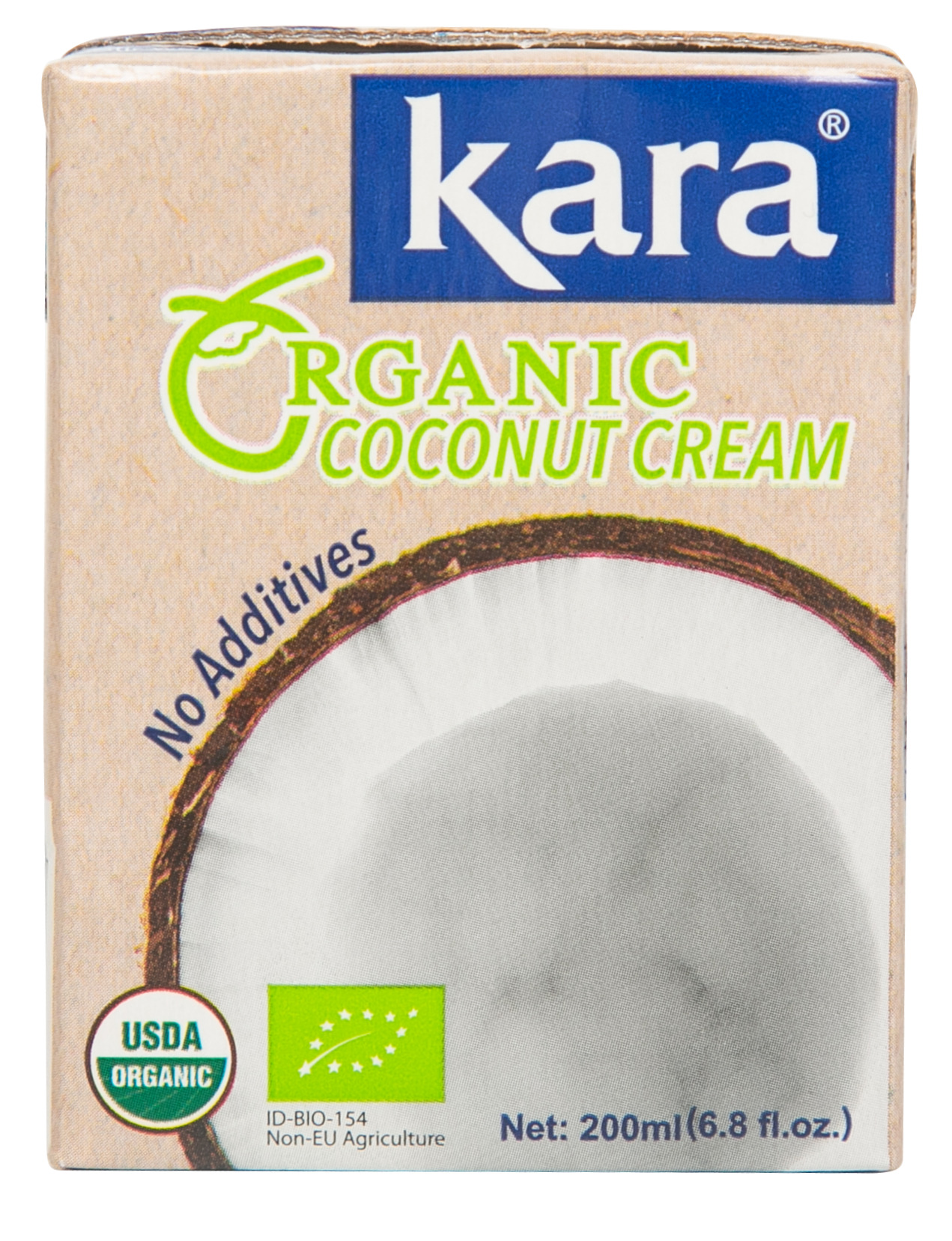 Кокосовые сливки Кara Organic, ж.24%  200 мл.