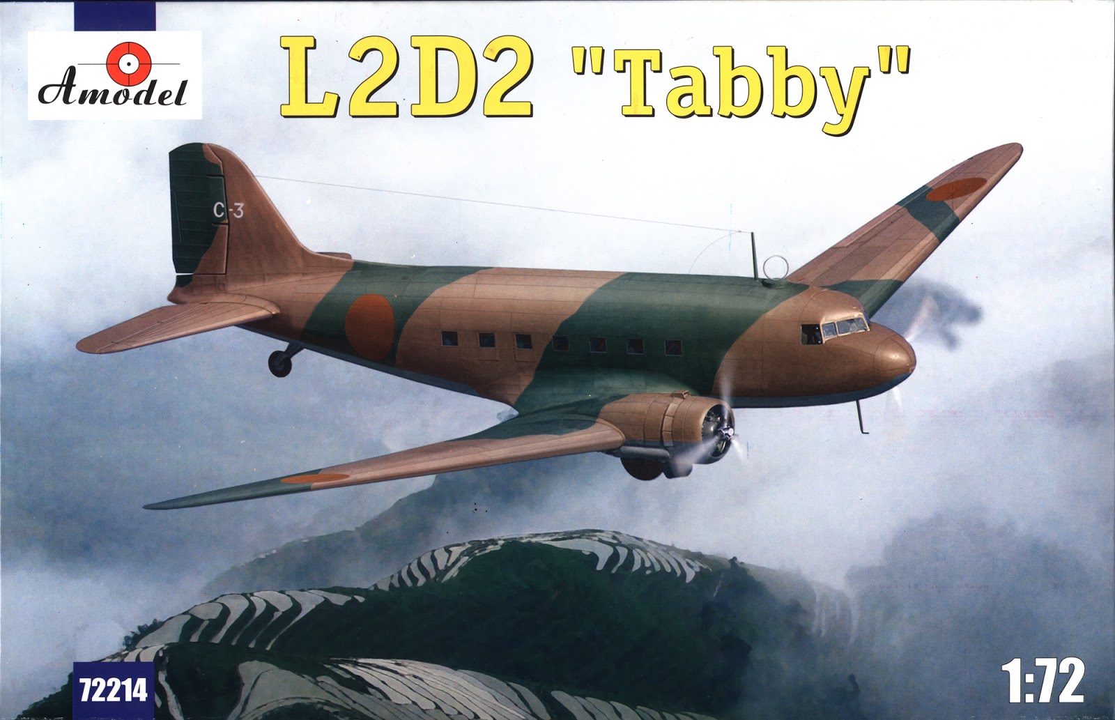 фото Сборная модель amodel 1/72 японский транспортный самолёт l2d2 "taddy" 72214