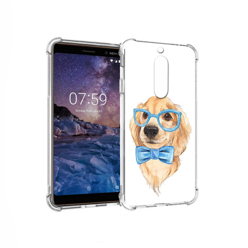 

Чехол MyPads Tocco для Nokia 7 Собака интеллигент (PT95887.123.159), Прозрачный, Tocco
