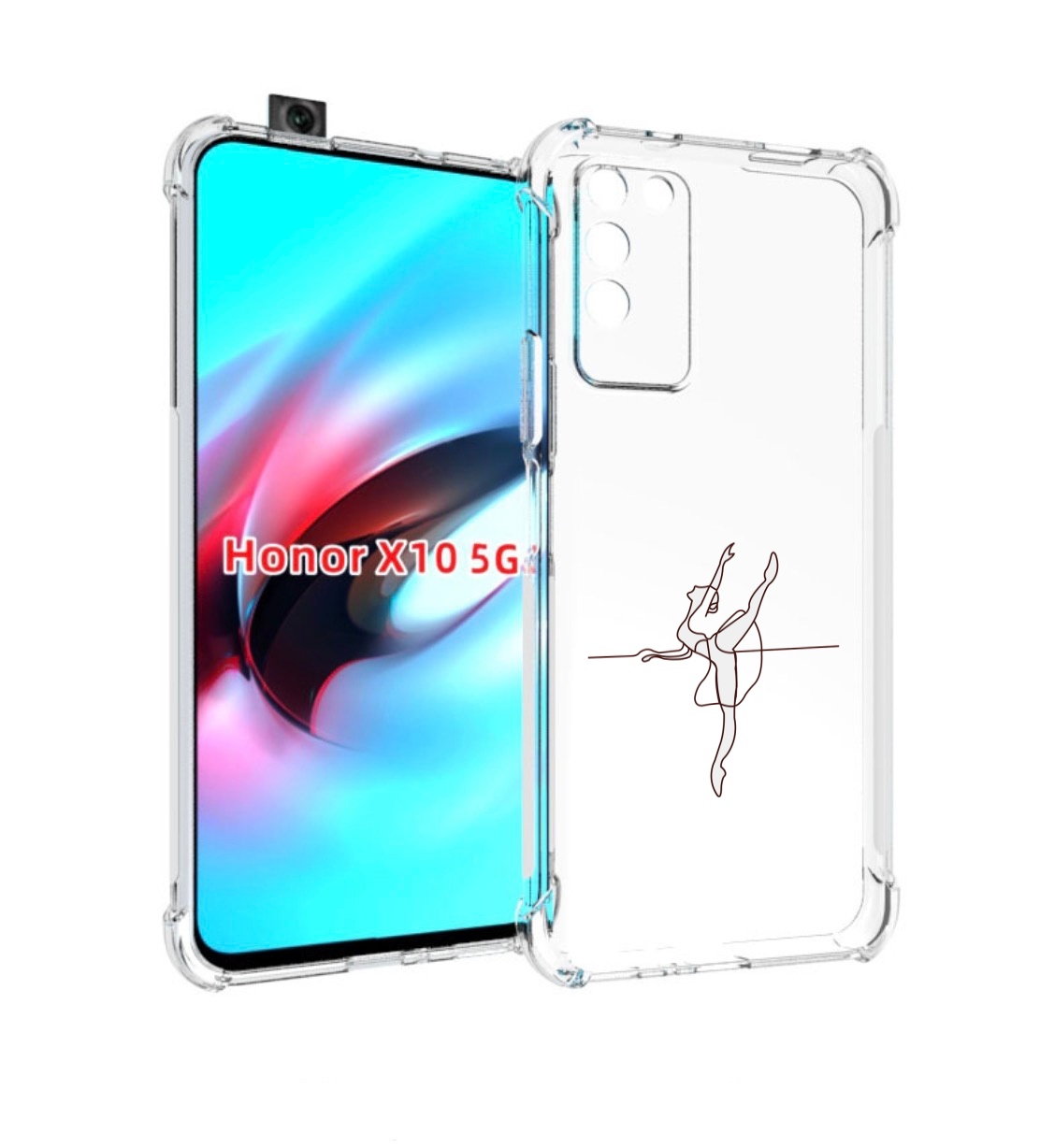 

Чехол MyPads маленькая-баллерина для Honor X10, Прозрачный, Tocco