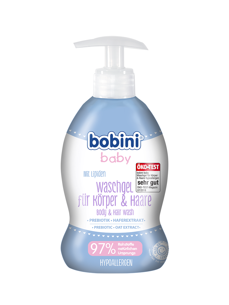 

Гель для тела и волос BOBINI BABY с экстрактом ромашки 0+, 300 мл