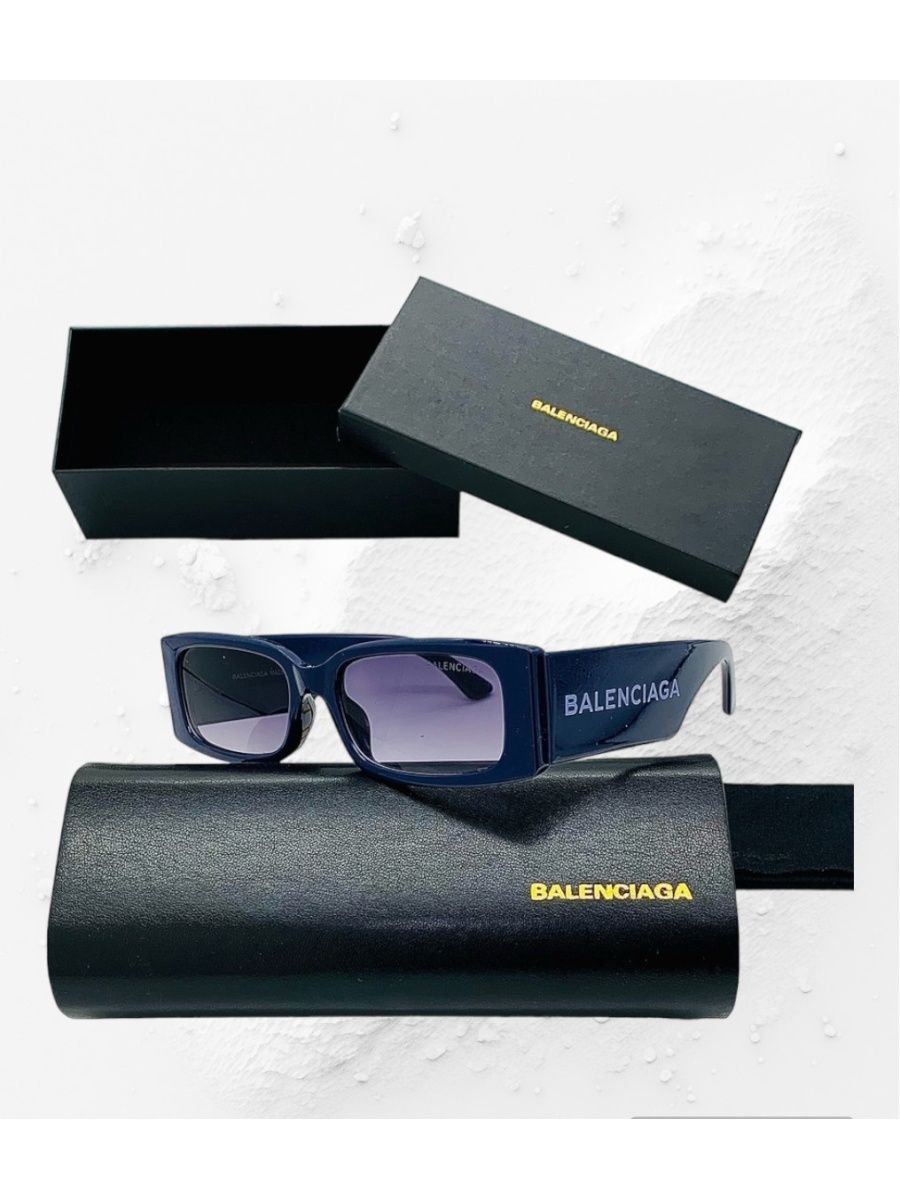 Солнцезащитные очки женские Balenciaga синие/черные